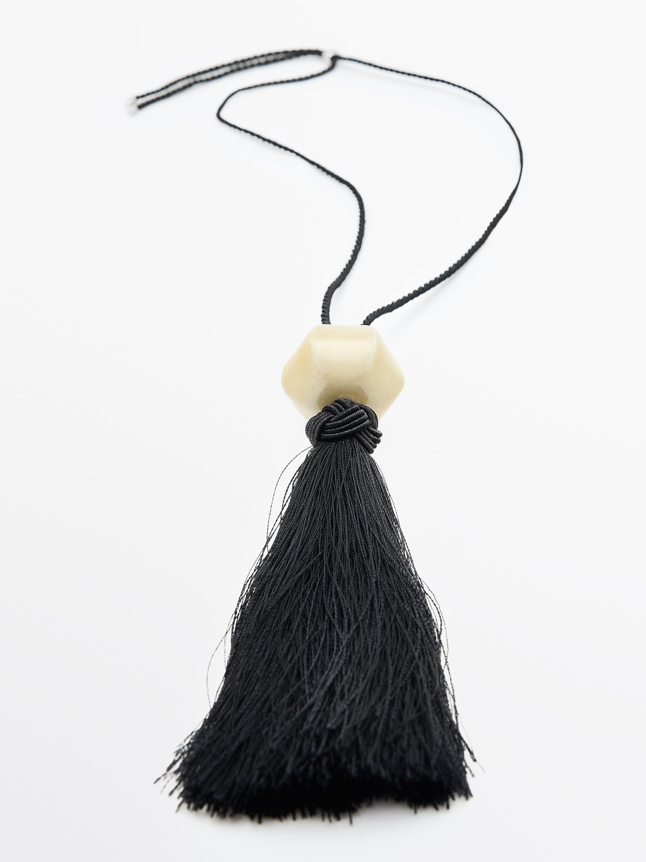 Ceramic tassel necklace | Massimo Dutti US