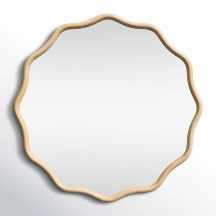 Melvina Solid Wood Scalloped Mirror