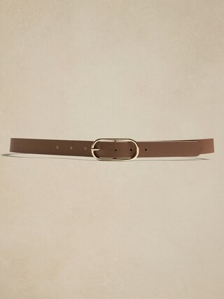Leather Oval Buckle Belt | Banana Republic Factory