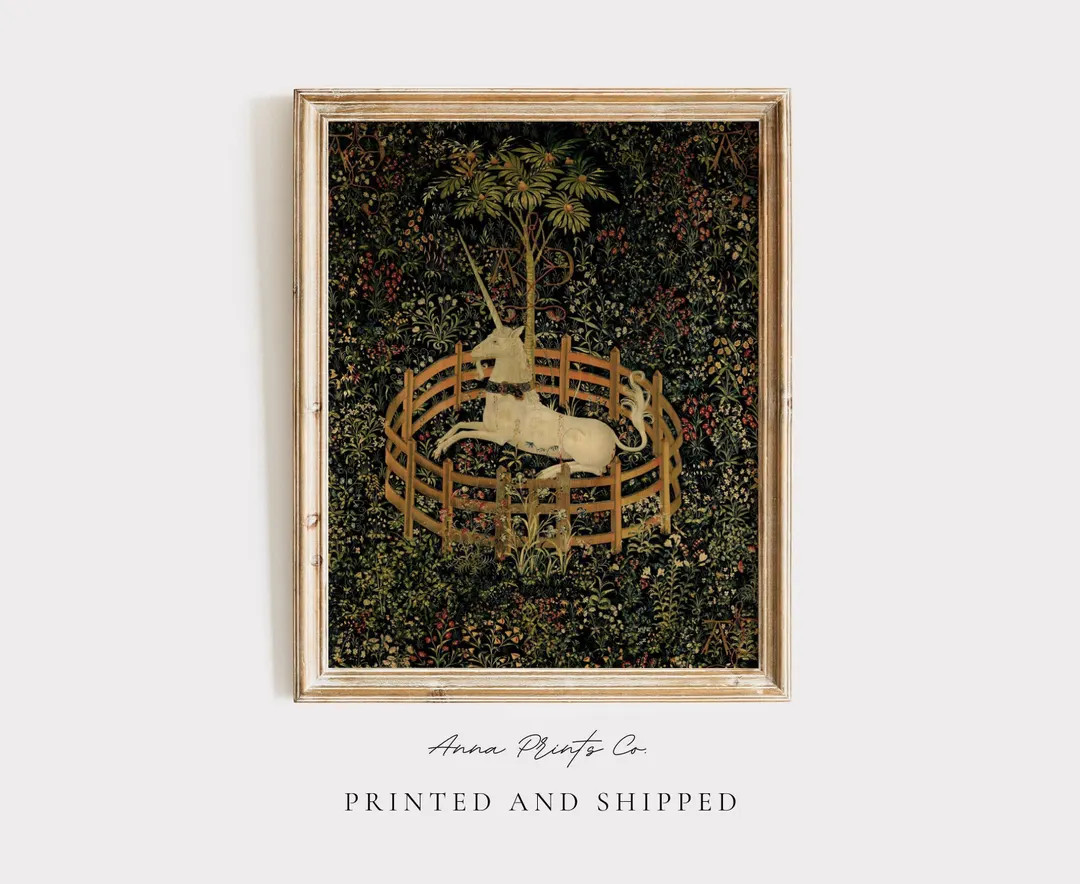 MAILED Giclée Print | Medieval Unicorn Tapestries Reproduction | Antique Middle Ages Artwork | M... | Etsy (US)