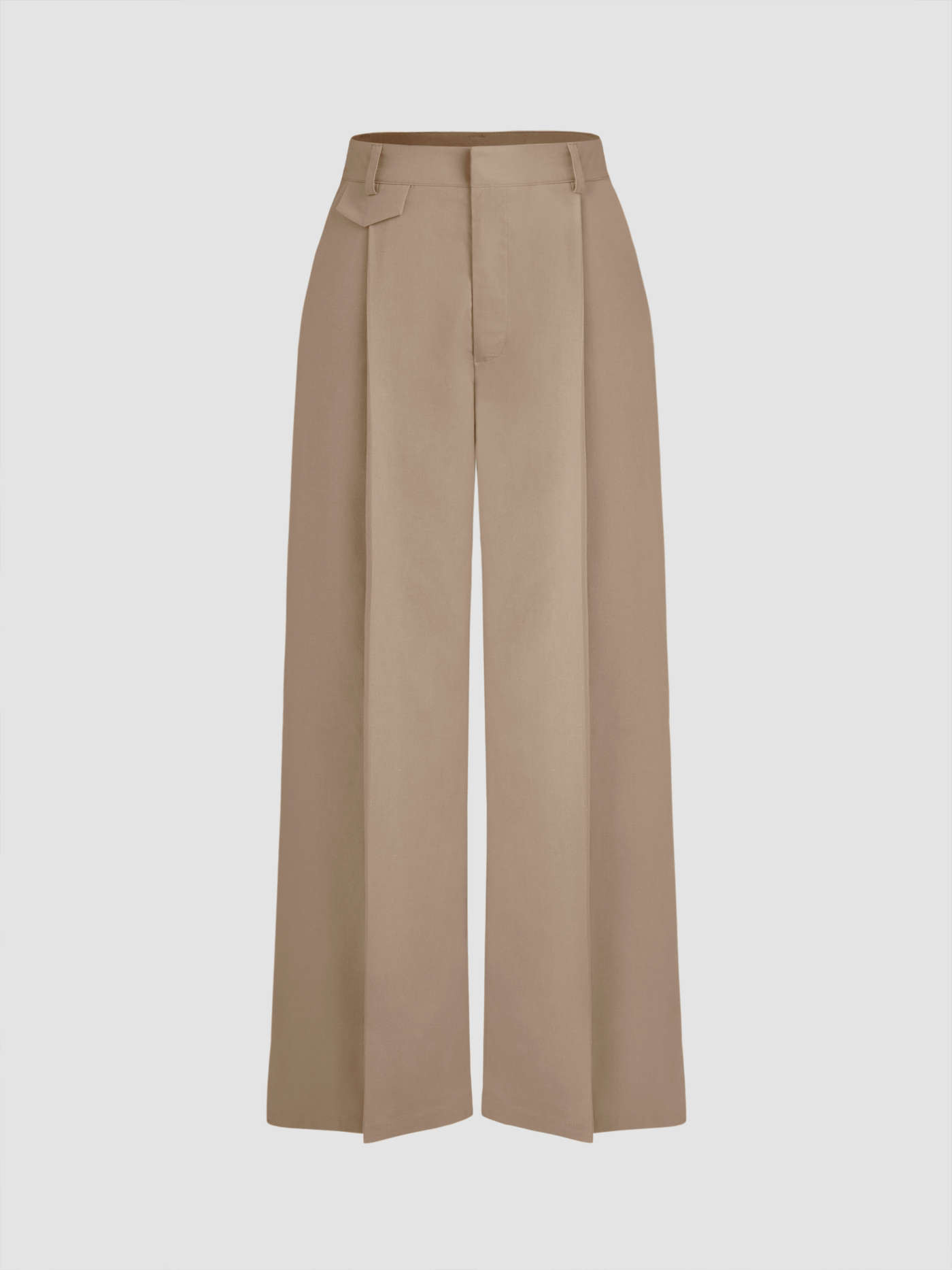Linen Shop Linen-blend Cropped Linen Mid Rise Wide Leg Trousers  For Work | Cider