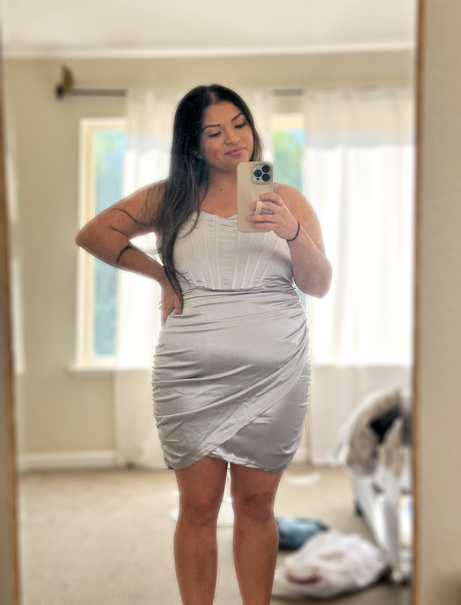 My Amazon Halloween costume! But I love that it's not a typical "costume". It's a flattering dress that I can use after. This one is under $40 & comes in so many other colors! I want it in black next! This silver color is for my alien costume. There's still time to get it in time for Halloween. I sized up to a large to make sure I had a little extra room and be comfy. So I'd suggest sizing up also if you're in between sizes. Fits perfect. 

#LTKHalloween #LTKfindsunder50 #LTKparties