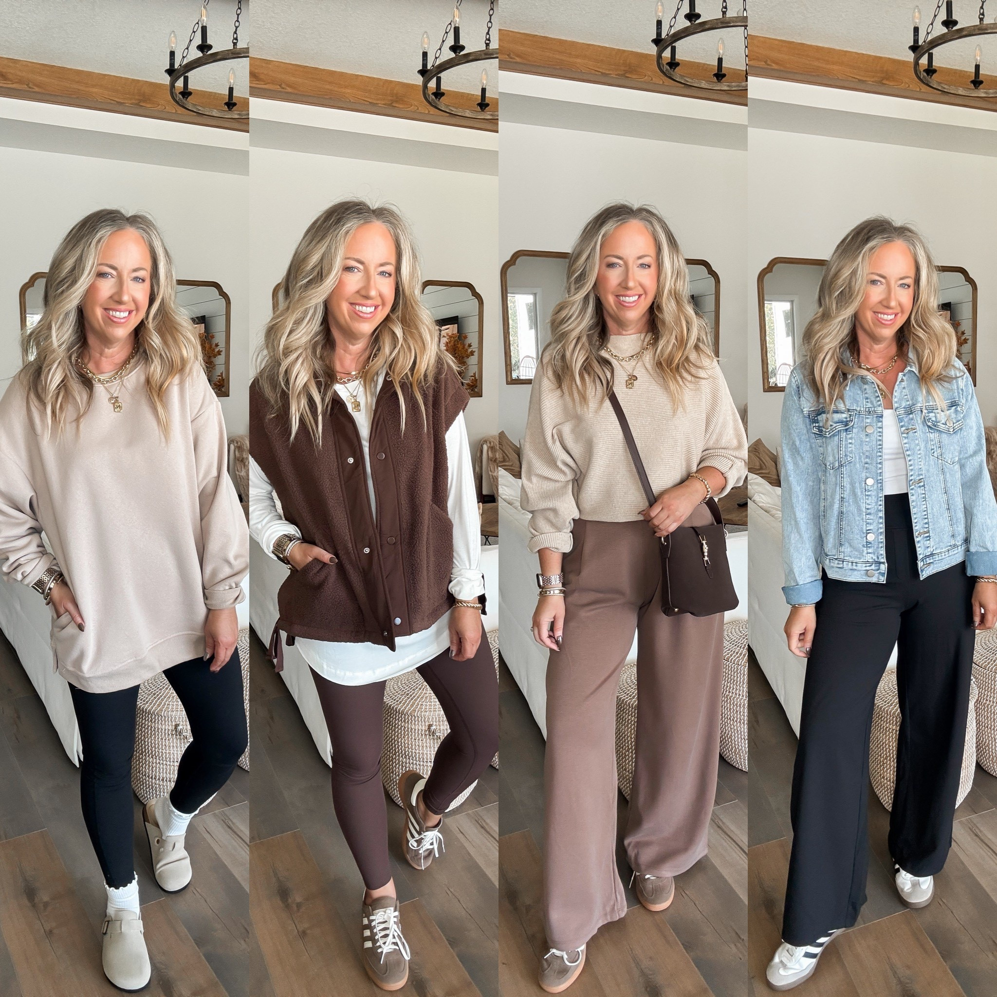 Amazon fashion Amazon finds fall fashion fall outfits no front seam leggings denim jacket cozy sweater  wide leg pants 

#LTKSeasonal #LTKFindsUnder50