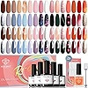 Gel Nail Polish Set, 36 Pcs Colors 7ML All Seasons Holiday Gel Polish Soak Off Vibrant Nail Polis... | Amazon (US)