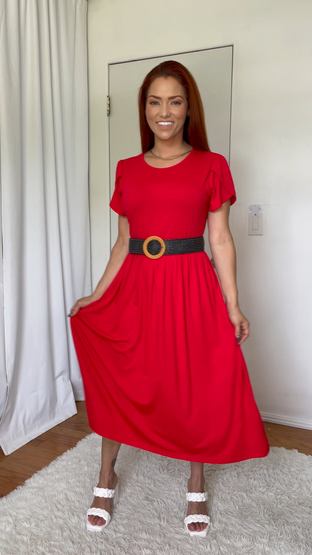 Summer Casual Flowy Dress paired with a belt & Chunky heels 

#LTKVideo #LTKStyleTip #LTKFindsUnder100