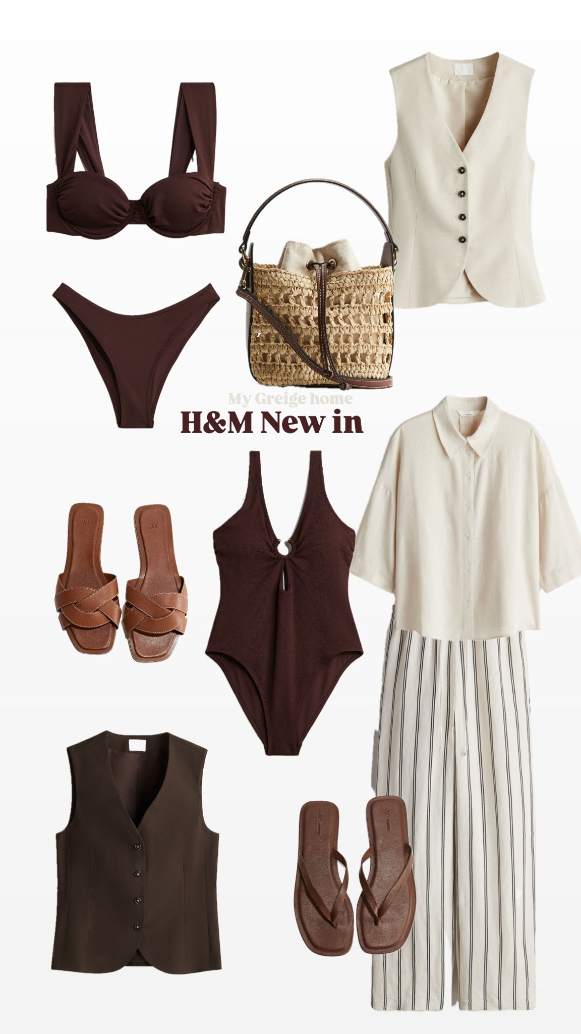 H&M New in 🤎🤍☀️ 

Swim swim wear bikini neutral clothes summer clothes brown beige 

#LTKsummer #LTKAprilSpotlight #LTKswimwear