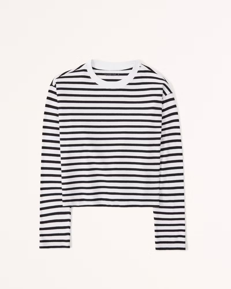 Essential Long-Sleeve Wedge Tee | Abercrombie & Fitch (US)