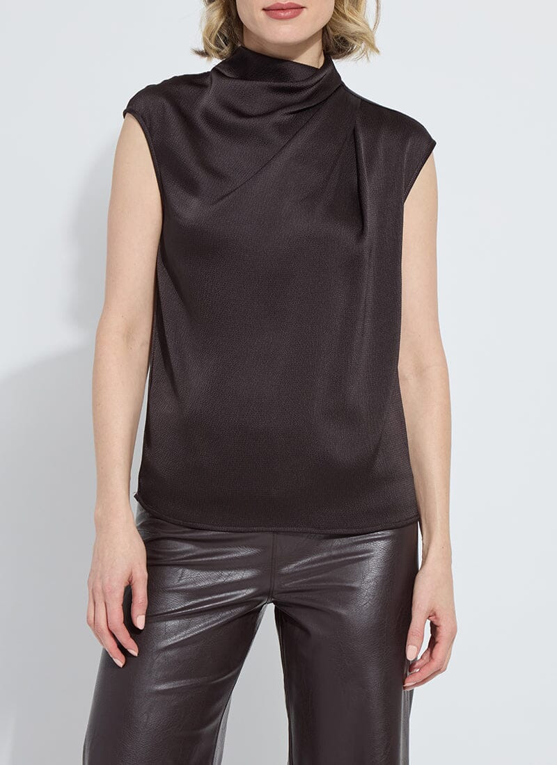 Aisha High Neck Draped Blouse | Lysse NY