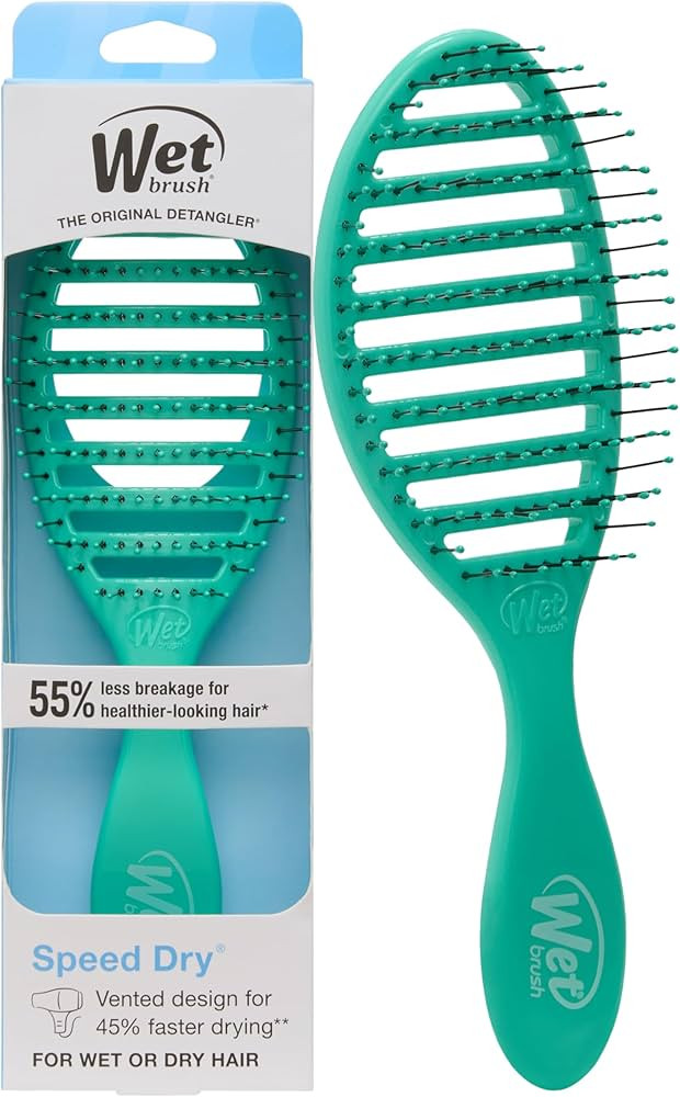 Wet Brush Speed Dry Hair Brush, Amazon Exclusive Aqua, Vented Design & Soft HeatFlex Bristles, Bl... | Amazon (US)
