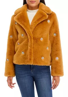 Crown & Ivy™ Women's Jewel Fur Jacket | Belk