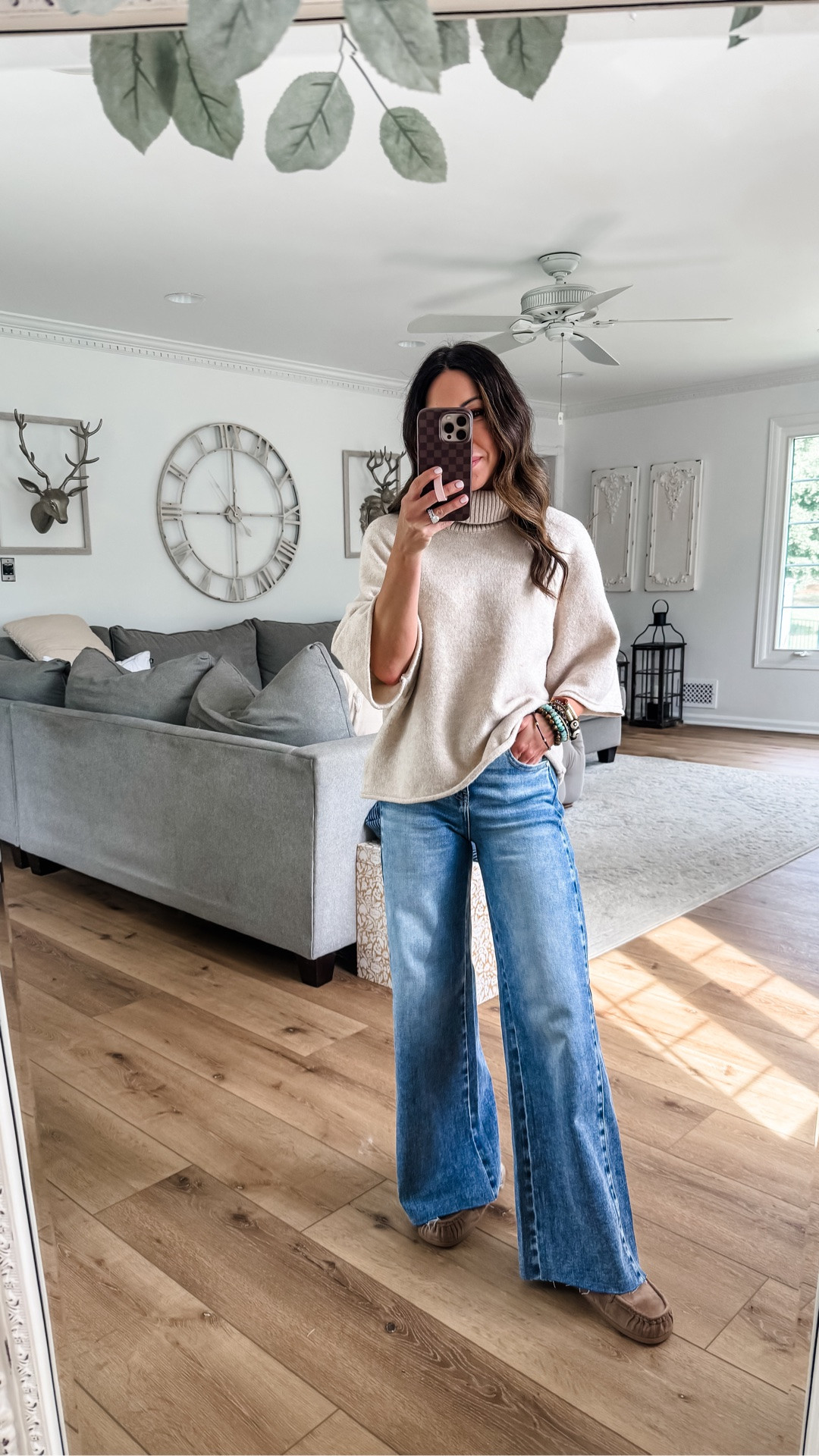 Small short sleeve sweater. Jeans 25. I cut them.

#LTKOver40 #LTKPetite