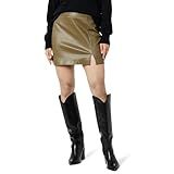 The Drop Women's Aiden Vegan Leather A-line Mini Skirt | Amazon (US)