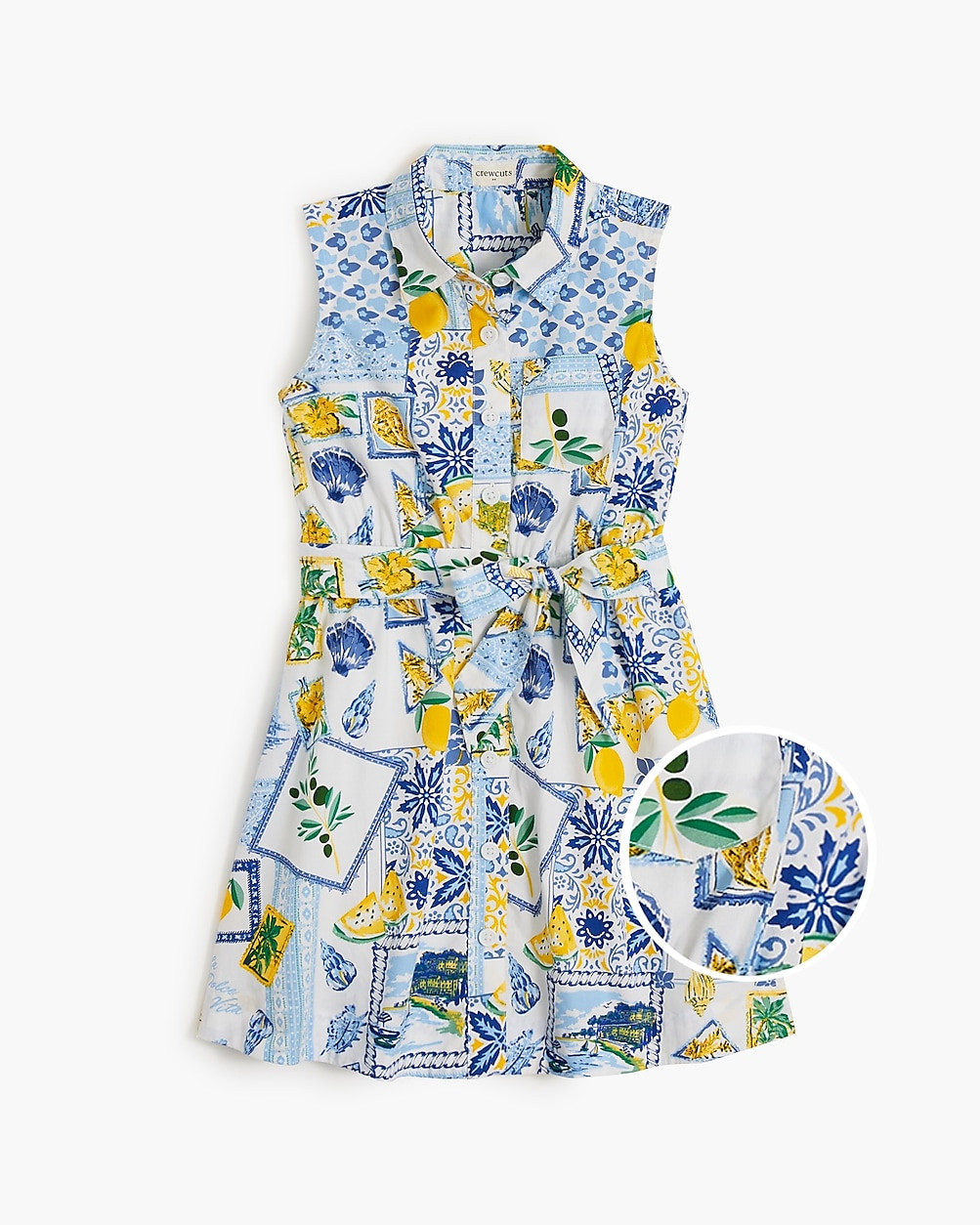 Girls' tie-waist shirtdress | J.Crew Factory