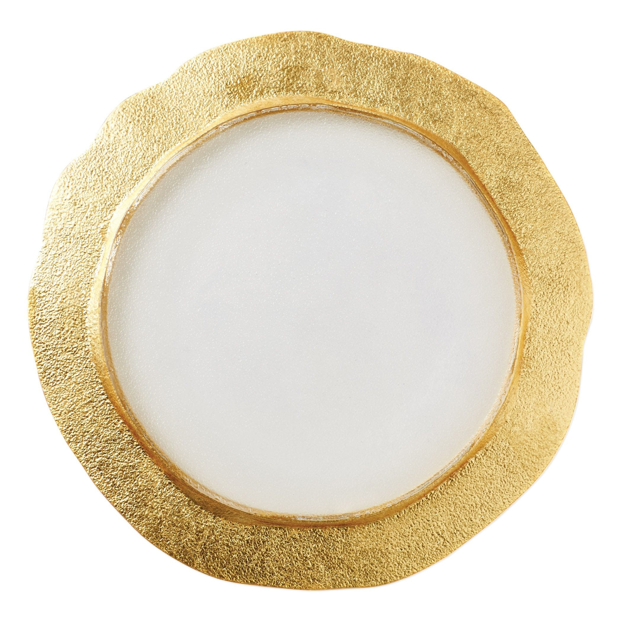Rufolo Glass Gold Organic Service Plate/Charger | VIETRI