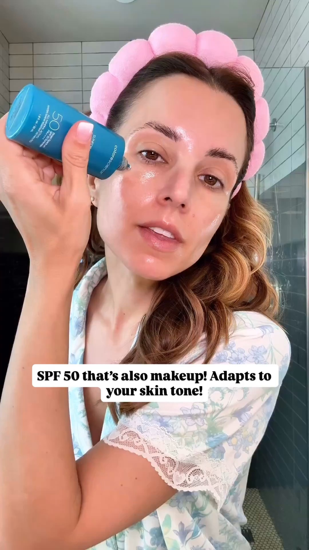 Colorscience SPF 50 Flex - color adapting SPF that doubles up as makeup too! Helps hide imperfections and even out skin tone. You can later additional foundation over it for a more full-coverage look. It’s a mineral sunscreen. I mix the SPF 50 bronzer with it for an added glow but it’s not necessary.

#LTKBeauty #LTKselfcare #LTKmorningroutine