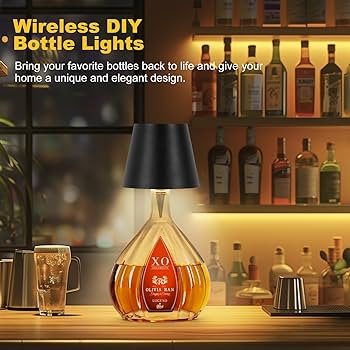 2 Pack Wine Bottle Lamps, 2025 New 3 Color Rechargeable Wireless Bottle Lamps, Bottle Lamp Kit fo... | Amazon (US)