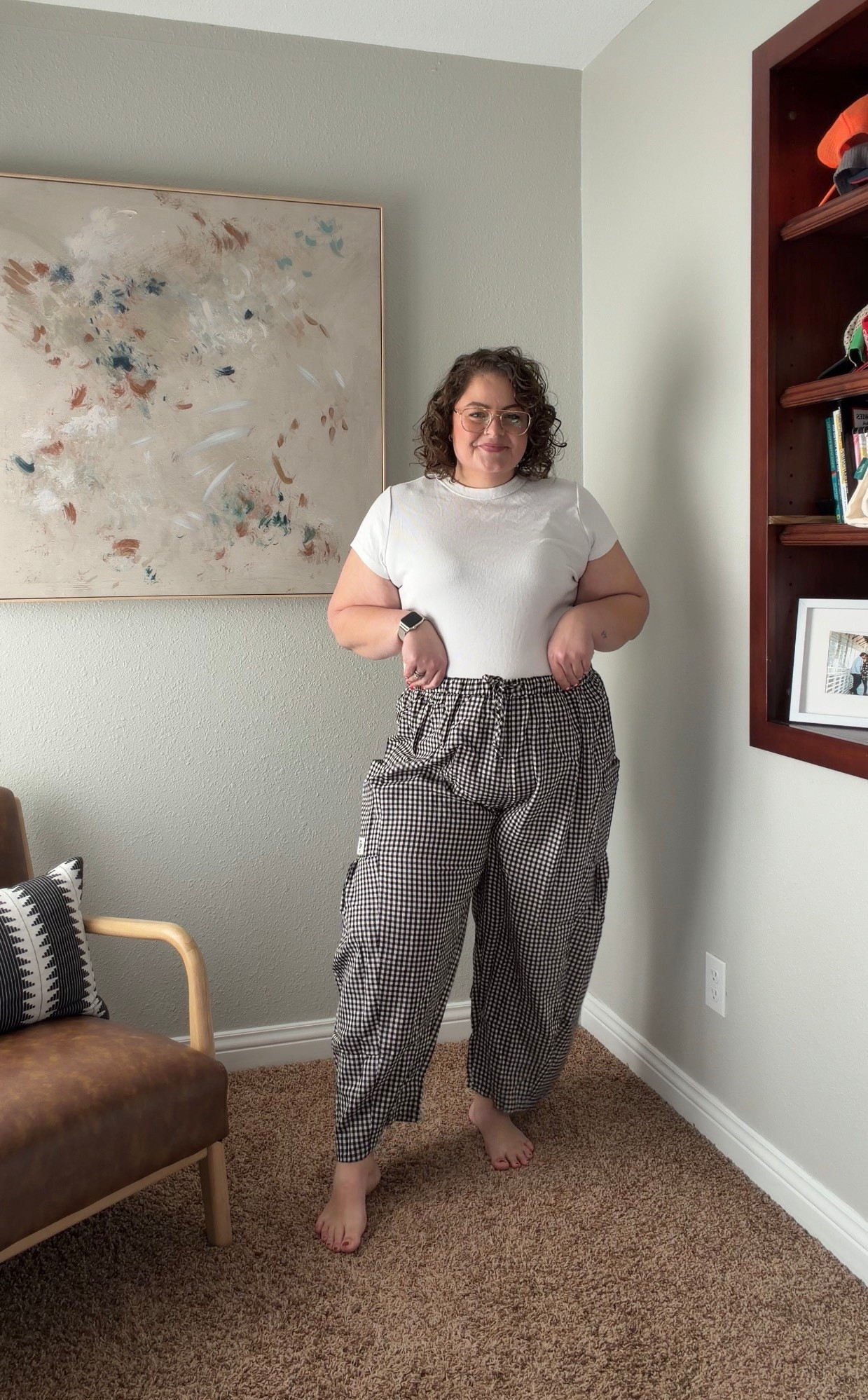 Top XL
Bottom XXL

The tagged picture is in red and I can’t get the black to show but those are the pants!

Bust 44  //  waist 42  //  hips 55  //  5’6” 

#LTKMidsize #LTKPlusSize #LTKmomlife