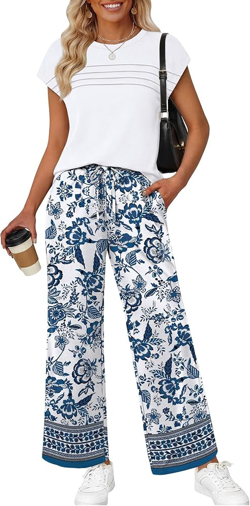 Two Piece Set for Women Summer Spring Outfits Matching Sets Women Clothing Airport Travel Vacatio... | Amazon (US)
