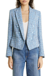 Click for more info about Brooke Double Breasted Tweed Crop Blazer