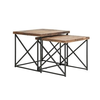 Argos Reclaimed Wood Nesting Tables (Set of 2) | Bed Bath & Beyond