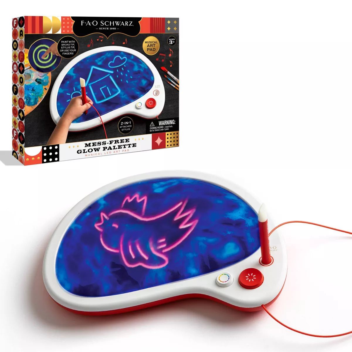 FAO Schwarz Mess-Free Drawing Musical Glow Palette | Target