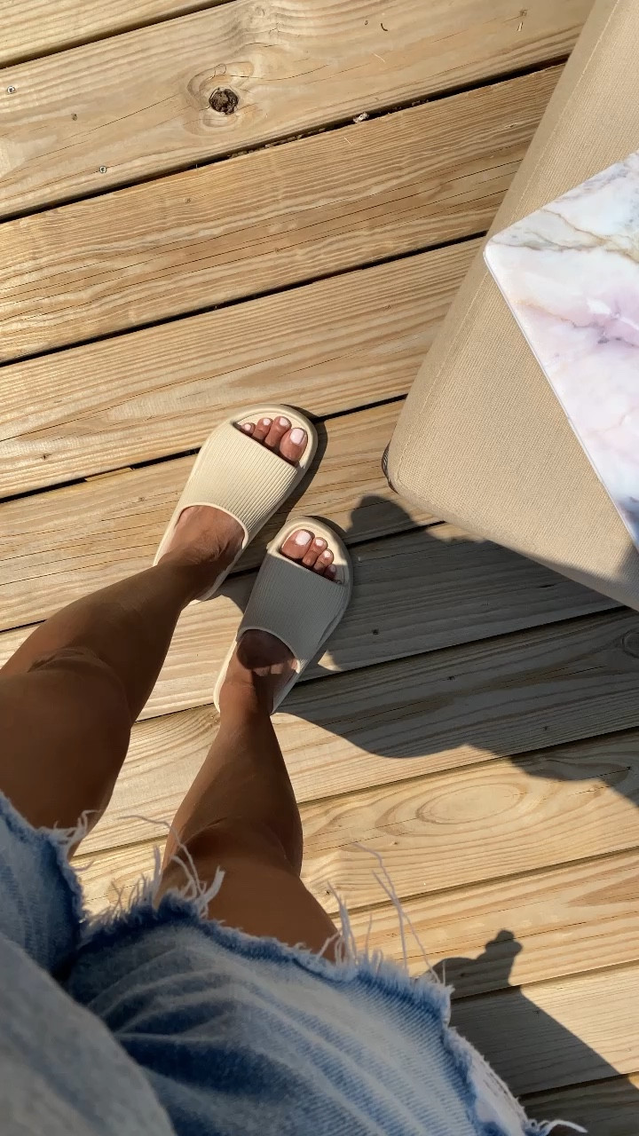 Slide sandals. Summer sandals. Sport sandals. Comfy, cushiony, contoured footbed. Multiple colors available. Chic sporty look  

#LTKshoecrush #LTKfit #LTKunder50