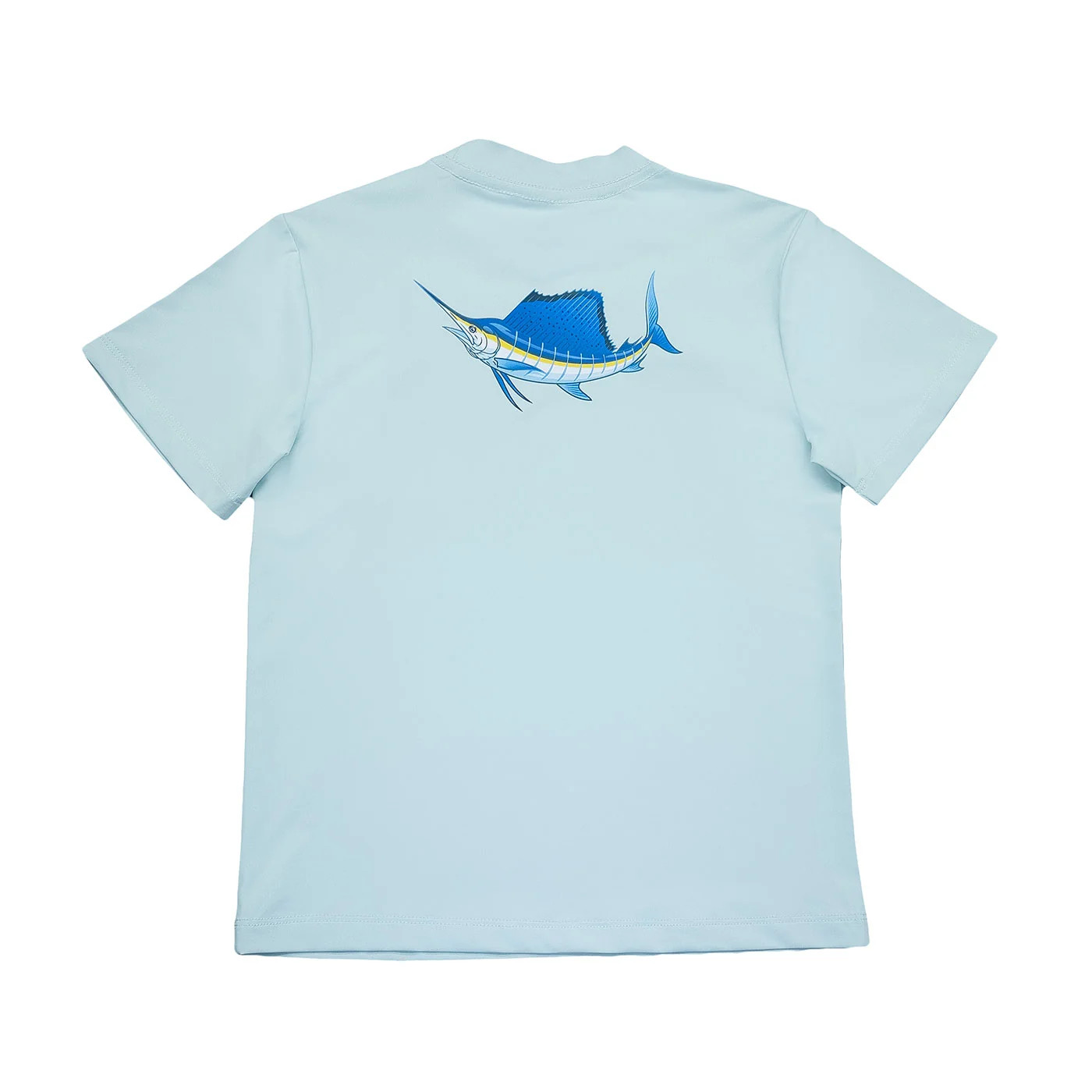 Performance Sailfish Graphic T-Shirt - Light Aqua Blue | Saltwater Boys Company
