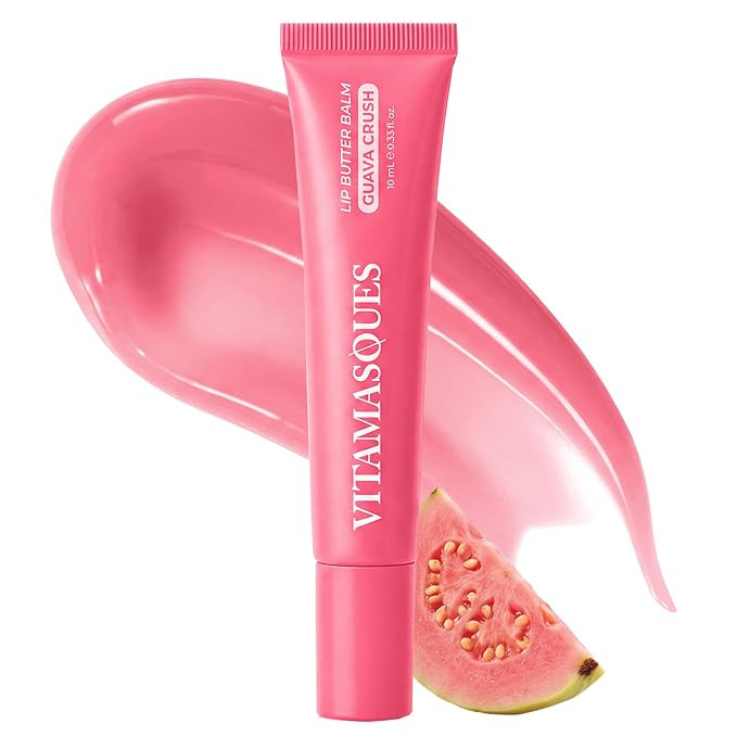 Vitamasques Lip Butter Balm - Guava Crush, Korean Lip Balm - Peptide Lip Treatment - Lips Balm Hy... | Amazon (US)