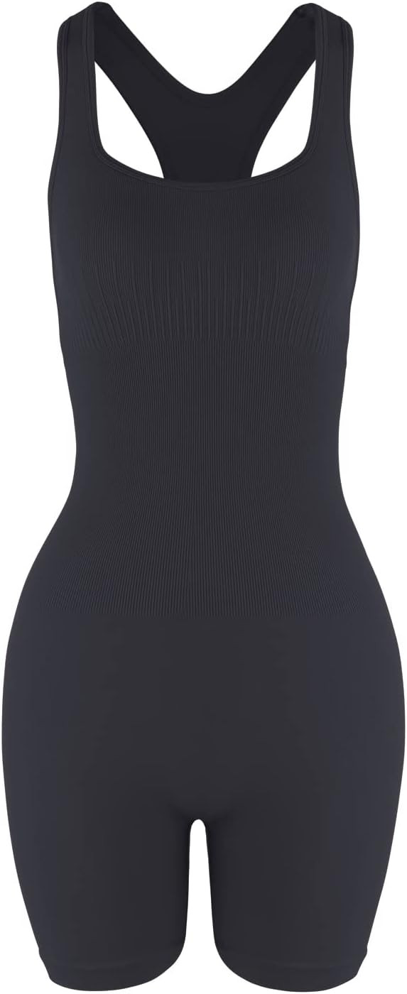AUROLA Power Romper for Women Workout Yoga Gym Seamless One Piece Racerback Jumpsuit Tummy Contro... | Amazon (US)