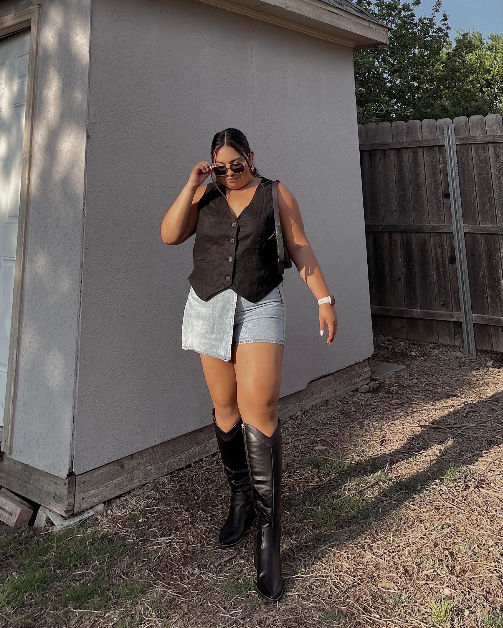 Vests are the new it girl ✨

denim skirt, black vest, cowboy boots, black cowboy boots, concert outfit, spring outfit, summer outfit 

#LTKSeasonal #LTKunder100 #LTKstyletip