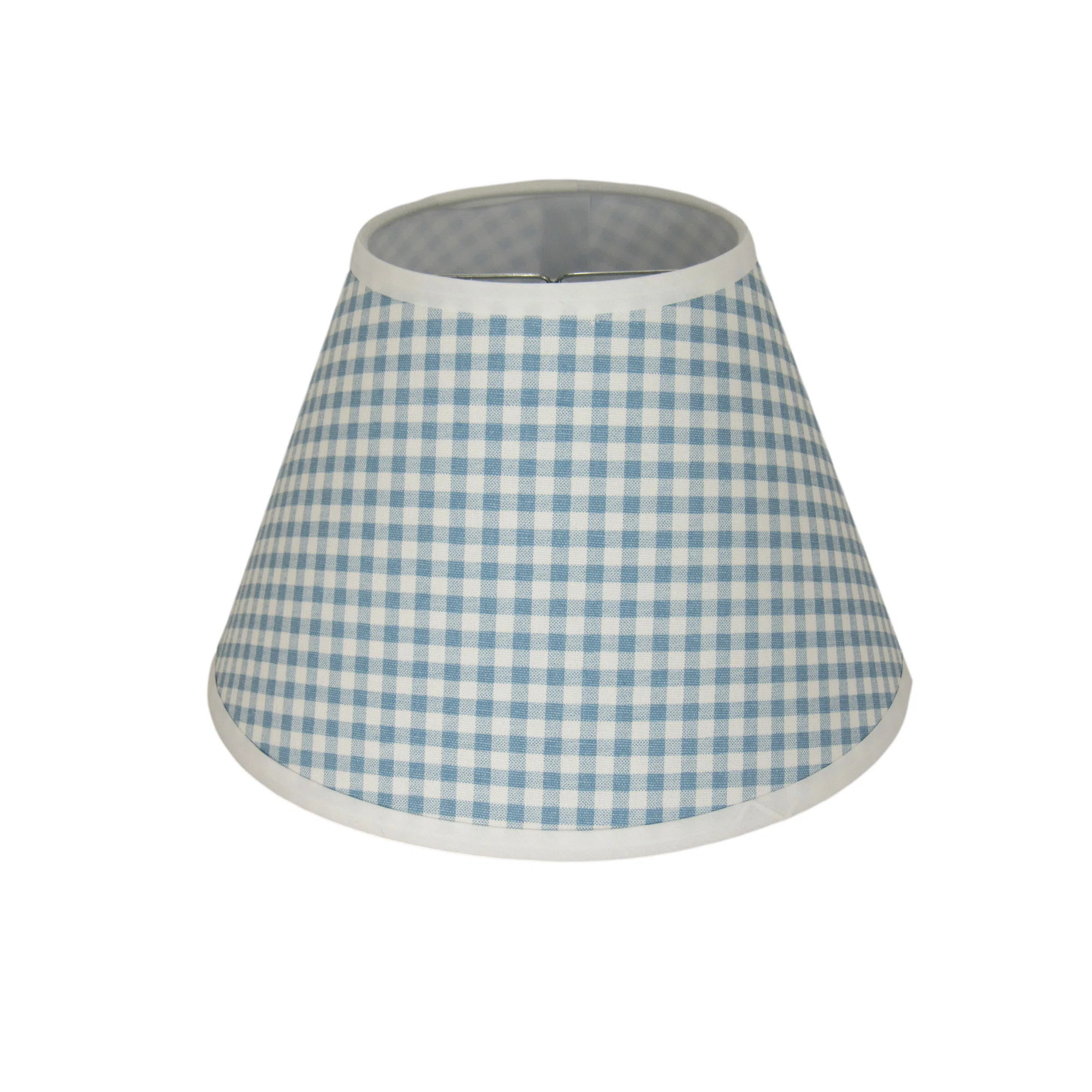 Blue and White Check Standard Clip-on Empire Lamp Shade | Wayfair North America