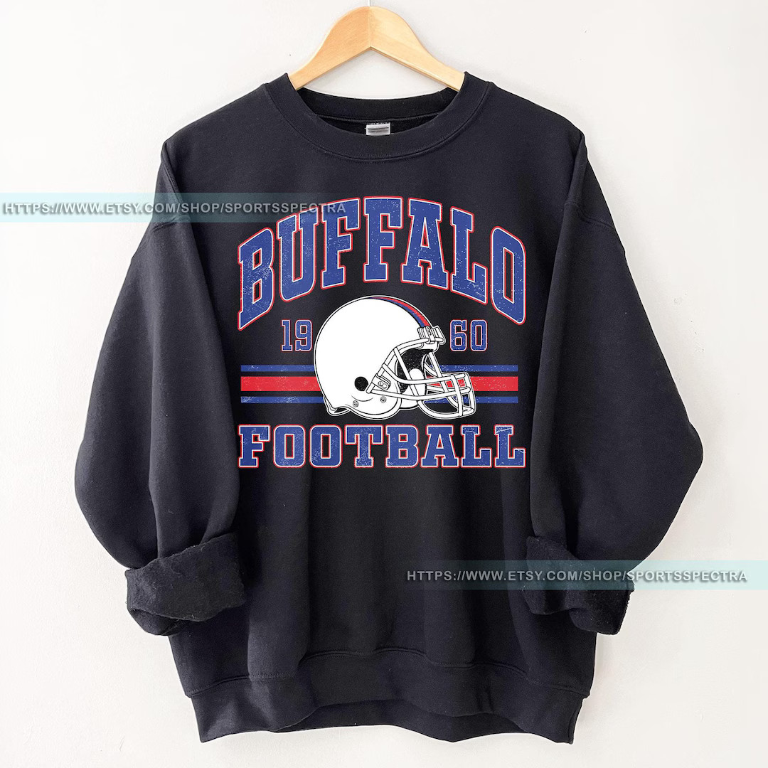 Buffalo Football Vintage Sweatshirt T-shirt,buffalo Bill Crewneck Sweatshirt,buffalo New York,buf... | Etsy (US)