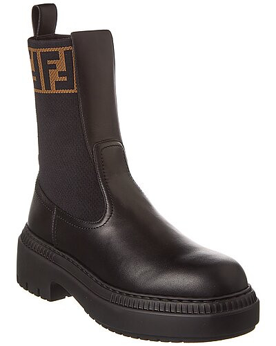 FENDI Domino Leather Biker Boot | Gilt & Gilt City