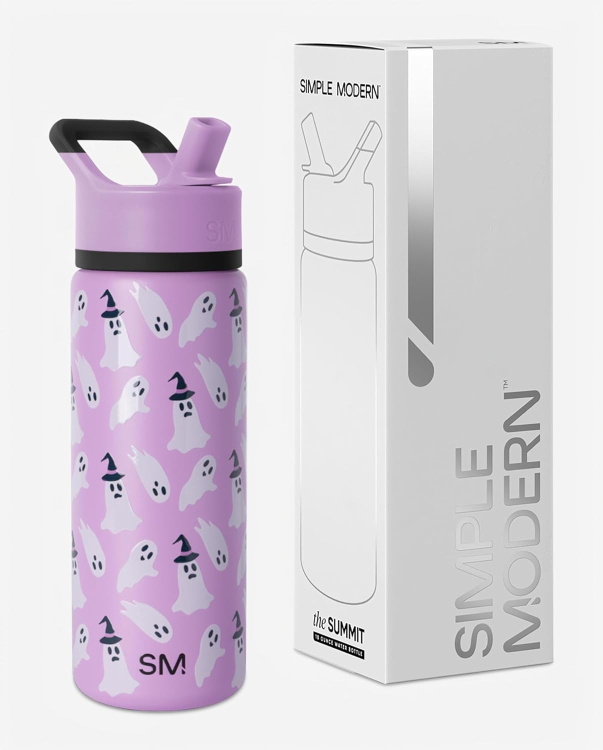 Simple Modern Halloween Kids Water Bottle | 14oz | Ghosts | Amazon (US)