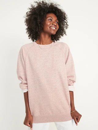 Oversized French Terry Tunic Sweatshirt for Women | Old Navy (US)