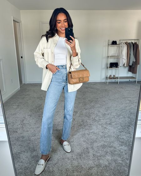 Code AFNENA on Abercrombie! All denim is 25% OFF plus 15% OFF with my code and FREE shipping and returns. Wearing a size small in the cream shirt jacket, small in the white tank, and 26 xlong in light wash ankle straight jeans 










How to style a white tee 
How to style light denim
How to style a shirt jacket 
Casual outfit
Weekend outfit
Spring outfit
Transitional outfit 
Early spring outfit
Abercrombie 
Abercrombie denim 
Abercrombie sale

#LTKsalealert #LTKstyletip #LTKunder100