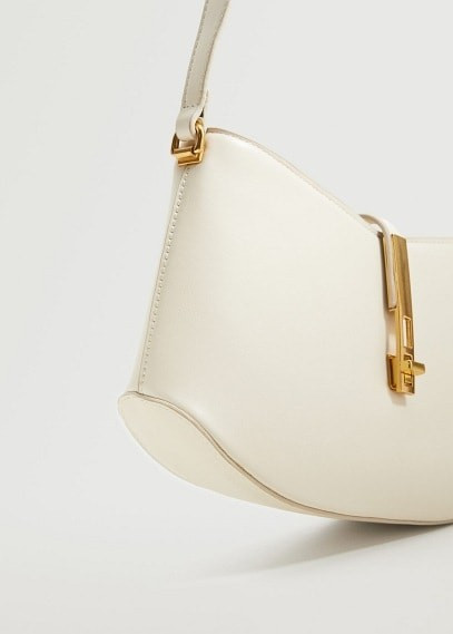 Buckle baguette bag off white - Woman - One size - MANGO | MANGO (UK)