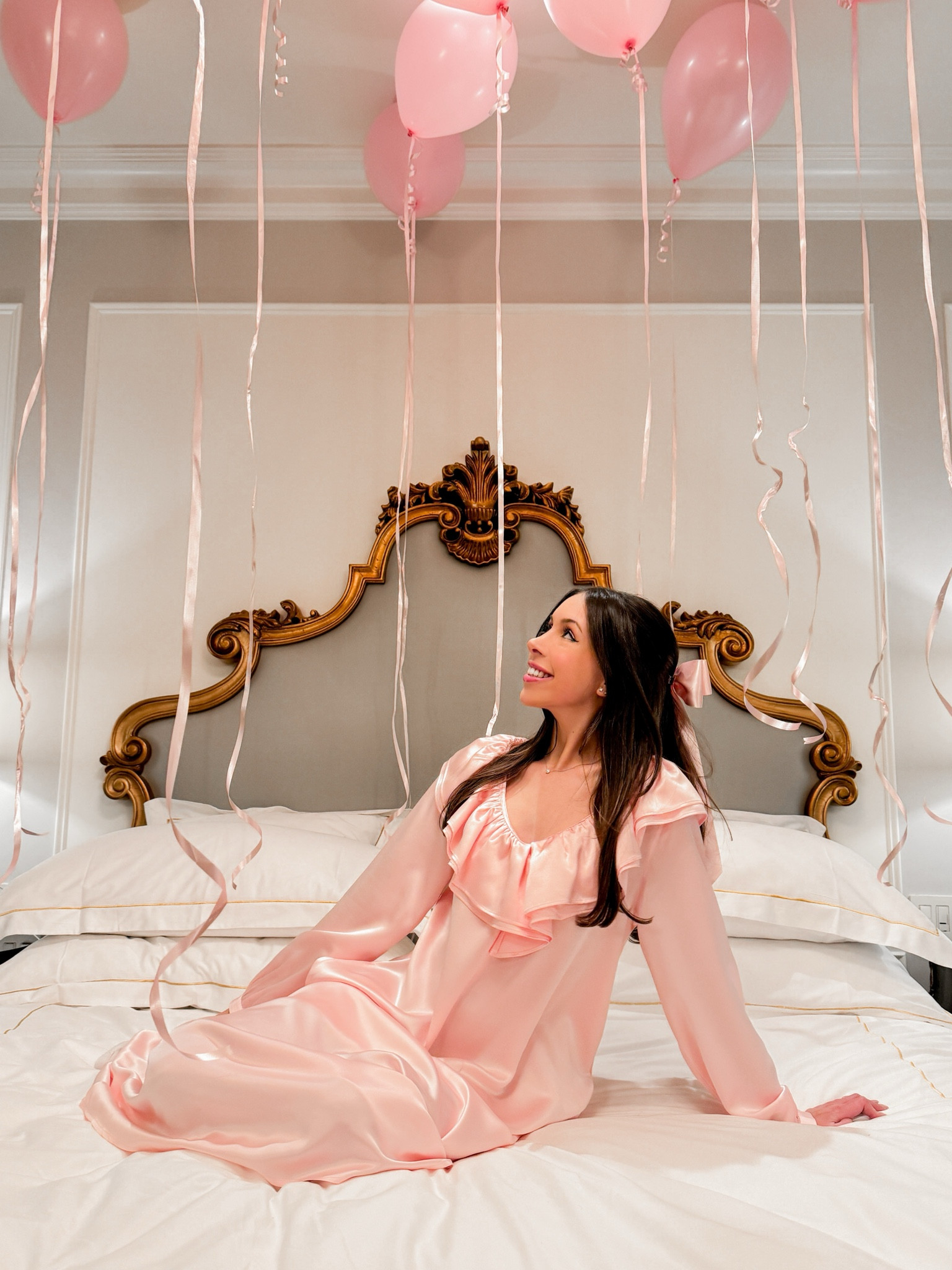 This pink silk nightgown from Petite Plume was the perfect piece for my birthday slumber party at The Plaza! It’s giving Eloise all grown up, especially when paired with a matching Jennifer Behr bow…and your favorite champagne  

#LTKstyletip #LTKparties #LTKMostLoved