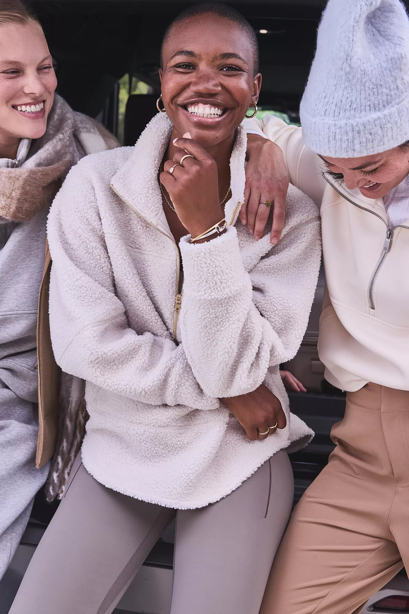 CALIA Women's Seamed Sherpa 1/2 Zip Pullover, XS, Cream | Dick's Sporting Goods