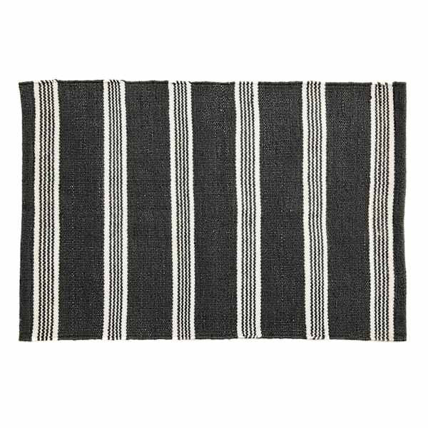 Grey & White Striped Layering Mat, 24x36 | At Home