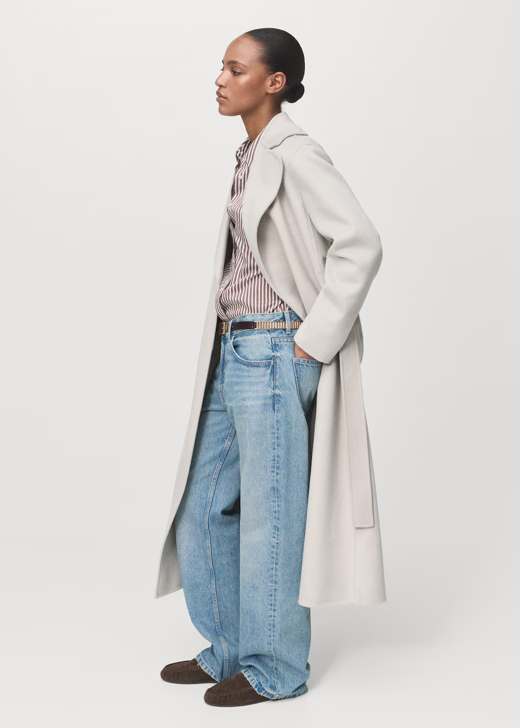 Wool coat with handmade belt | Mango (US/MX/AU)