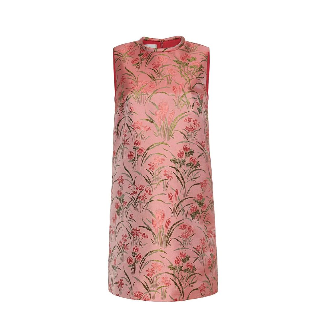 Mackenzie Dress, Pink Jacquard | The Avenue