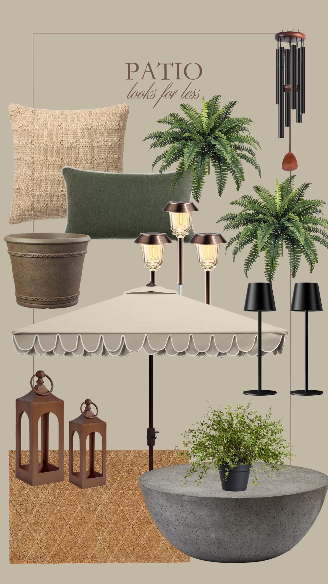 Affordable patio favorites! Shopping on a budget? These are some of my favorite patio and outdoor home looks for less 🙌🏻