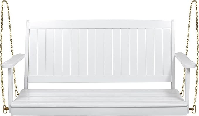 Christopher Knight Home Phoebe Outdoor Acacia Wood Porch Swing, White | Amazon (US)