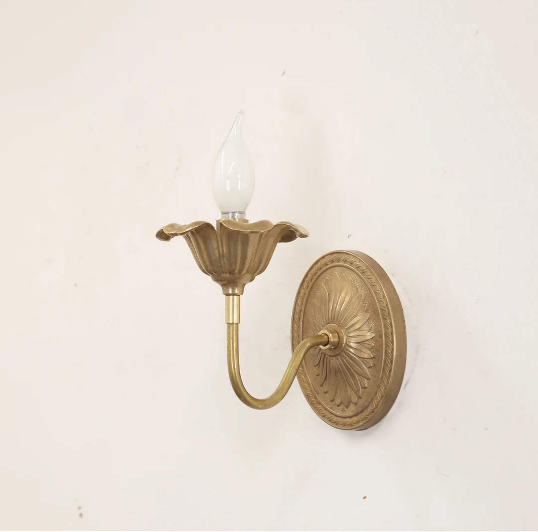 Classic Brass Wall Sconce Light Brass Wall Sconce Light - Etsy | Etsy (US)