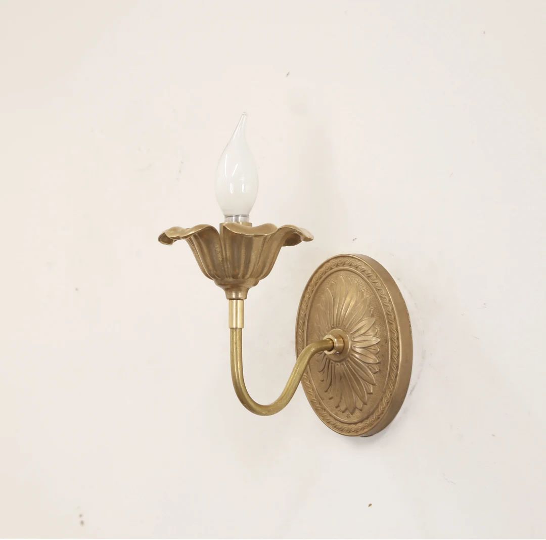 Classic Brass Wall sconce Light, Brass Wall Sconce Light, Brass Candelabra light | Etsy (US)