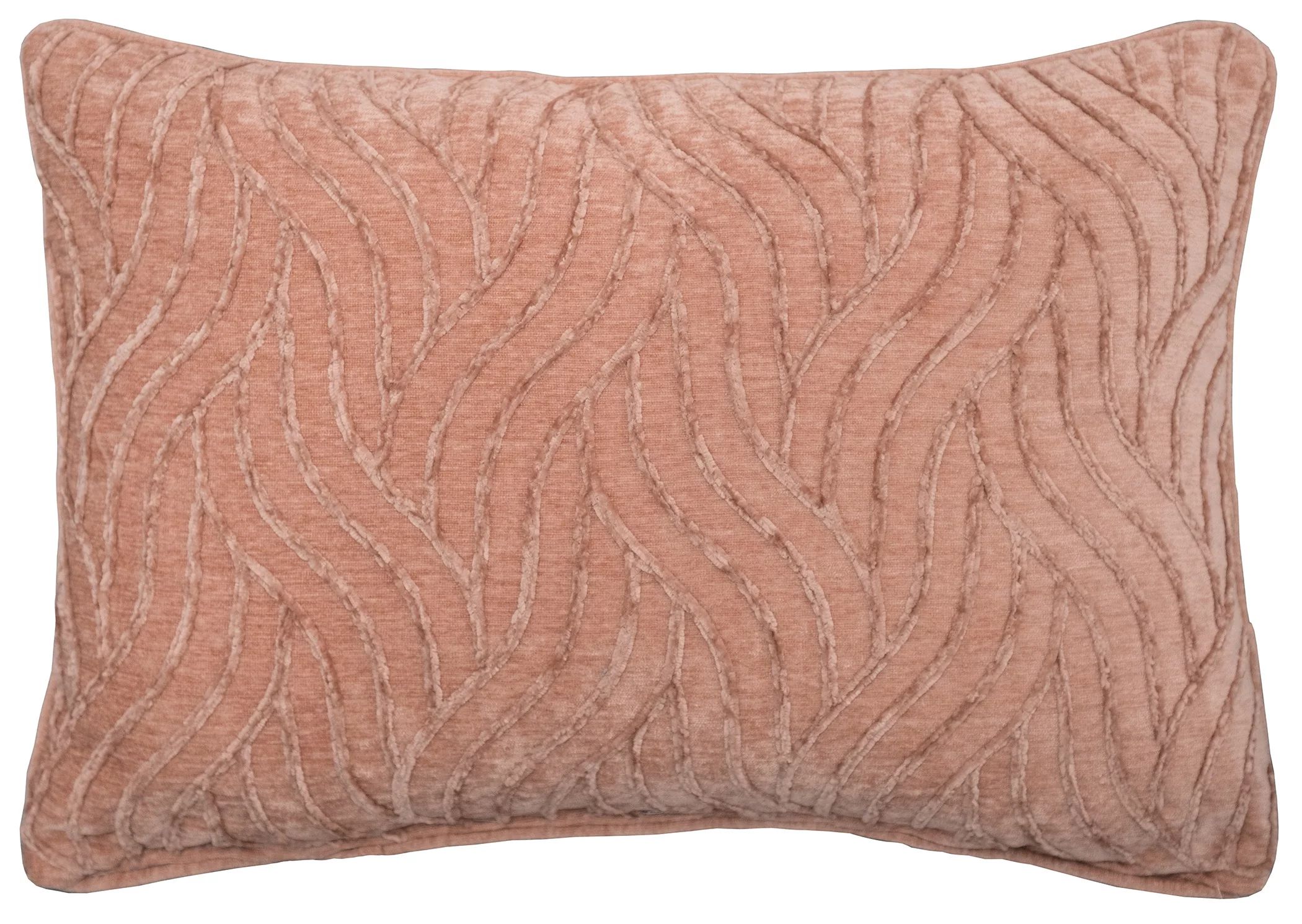 Mainstays Textured Chenille Oblong Decorative Pillow, 14" x 20", Coral | Walmart (US)