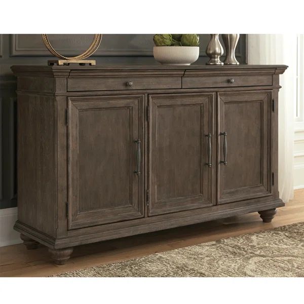 2 Drawers And 3 Doors Wooden Server In Oak Finish | Wayfair North America