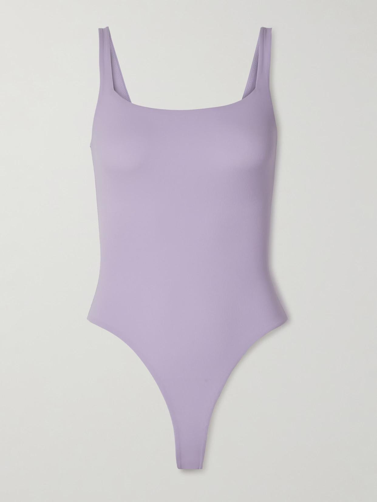 SKIMS - Fits Everybody Square Neck Bodysuit - Lily | NET-A-PORTER (US)