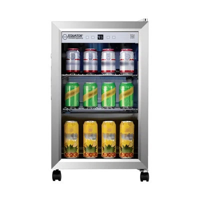 Equator 2.3cf Outdoor/Indoor Refrigerator IPX4 SS Builtin/FS 85 Cans Quiet 42dB | Wayfair North America